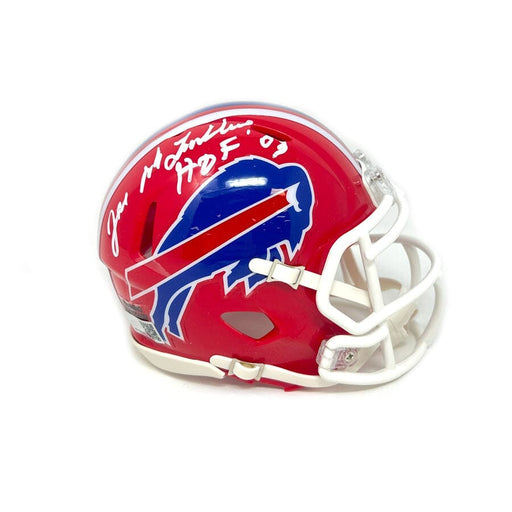 Joe DeLamielleure Signed Buffalo Bills Red TB Speed Mini Helmet with HOF 03 Signed Mini Helmets TSE Buffalo 