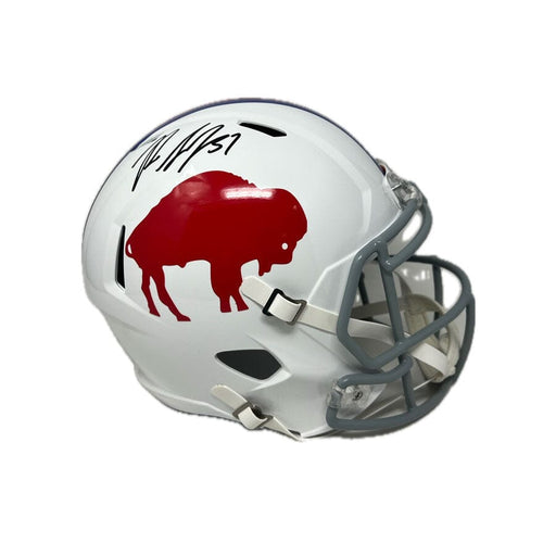 Rasul Douglas Signed Buffalo Bills Full Size Standing Buffalo Speed Replica Helmet Signed Full Size Helmets TSE Buffalo 
