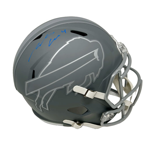 James Cook Signed Buffalo Bills Full Size Slate Speed Replica Helmet Signed Helmets TSE Buffalo 