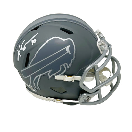 Khalil Shakir Signed Buffalo Bills Slate Speed Mini Helmet Signed Mini Helmets TSE Buffalo 