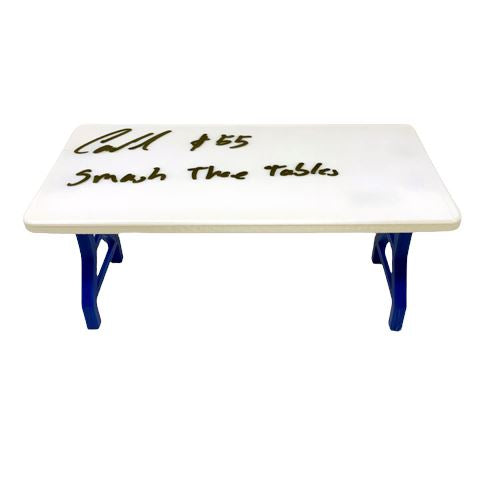 Carlos "Boogie" Basham Jr. Signed Mini Table with Smash Those Tables Signed Mini Table TSE Buffalo 