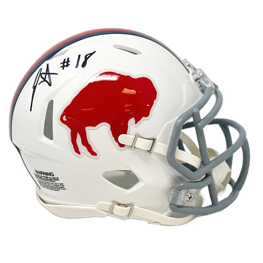 Justin Shorter Signed Buffalo Bills Standing Buffalo Speed Mini Helmet Signed Mini Helmets TSE Buffalo 