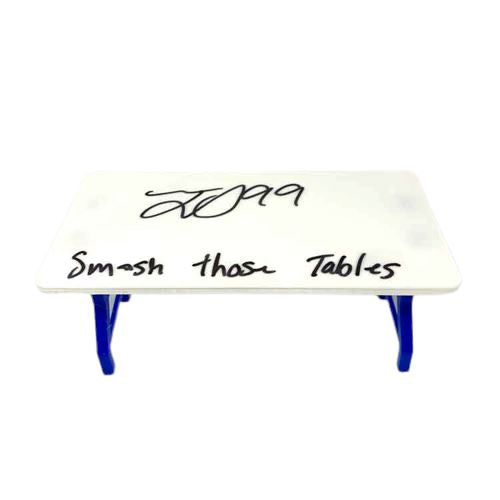 Tim Settle Signed Mini Table with Smash Those Tables Signed Mini Table TSE Buffalo 
