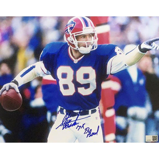Steve Tasker Signed Pointing with 7x Pro Bowl 11x14 Photo Signed Photos TSE Buffalo 