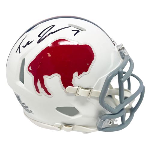 Taron Johnson Signed Buffalo Bills Standing Buffalo Speed Mini Helmet Signed Mini Helmets TSE Buffalo 