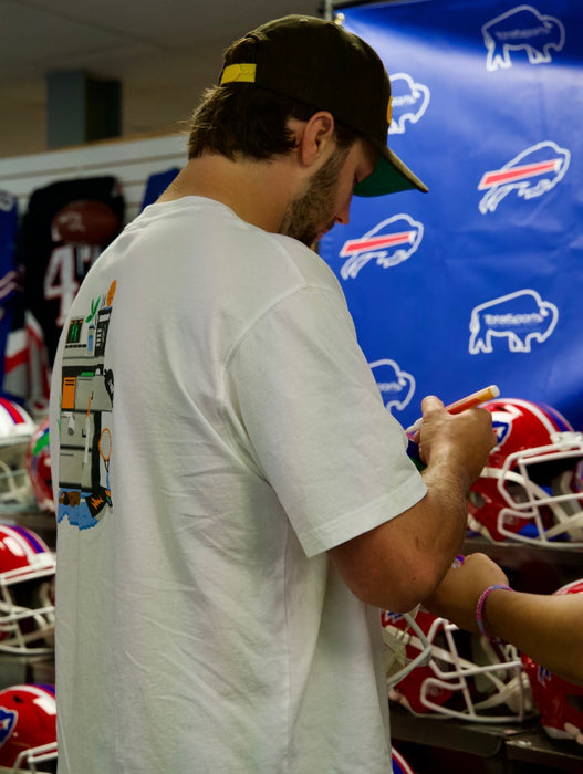 Josh Allen Signed Buffalo Bills Full Size Red Throwback Authentic Speed Flex Helmet