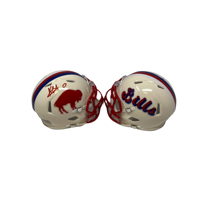 Keon Coleman Signed Buffalo Bills Retro Speed Mini Helmet