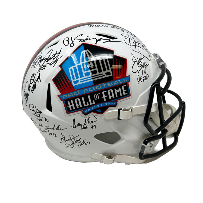 Buffalo Bills 10 Signature Multi Signed Full Size Hall of Fame Speed Replica Helmet