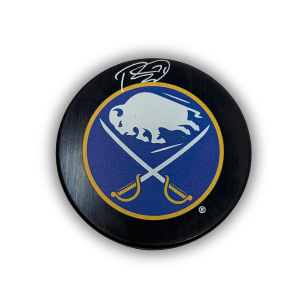 Ryan McLeod Signed Buffalo Sabres Large Logo Hockey Puck