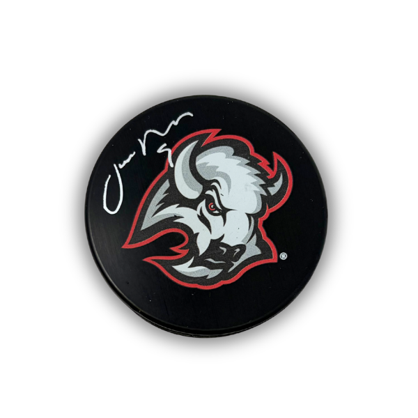 Josh Norris Signed Buffalo Sabres Large Goathead Logo Hockey Puck