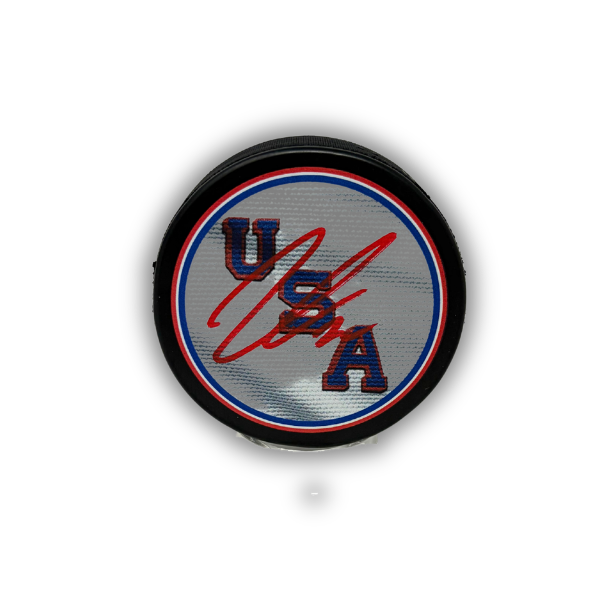 Tage Thompson Signed USA Hockey Puck