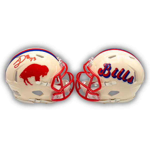 Dee Alford Signed Buffalo Bills Retro Speed Mini Helmet