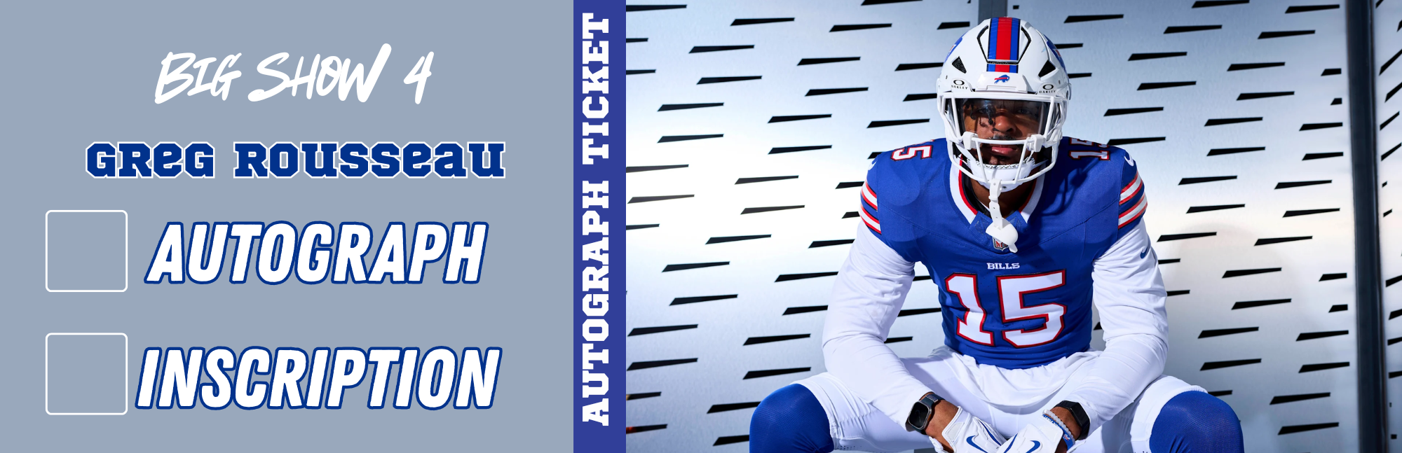 AUTOGRAPH TICKET: Get Your Premium Item Signed in Person by Greg Rousseau