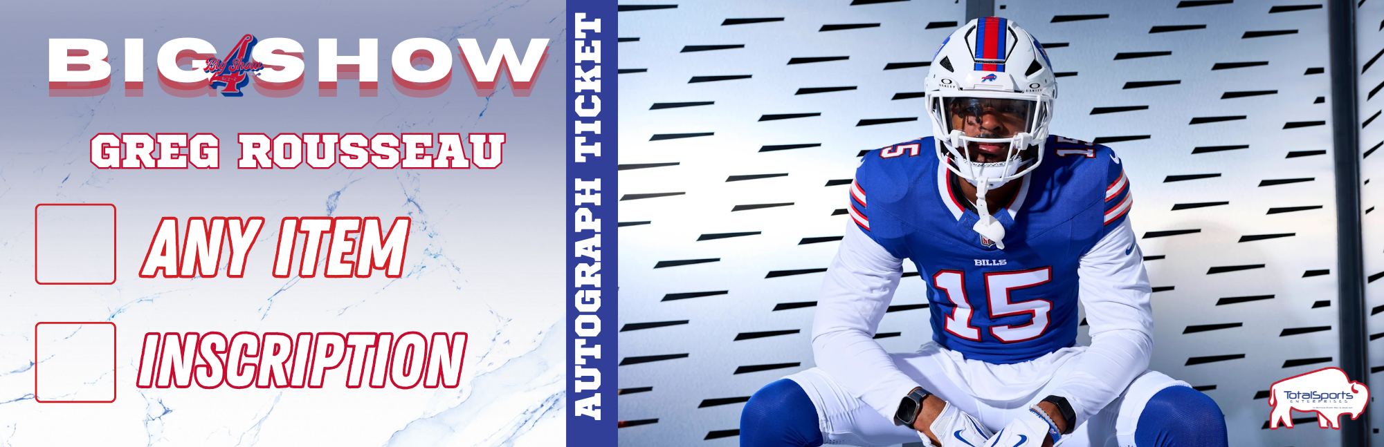 AUTOGRAPH TICKET: Get Your Premium Item Signed in Person by Greg Rousseau