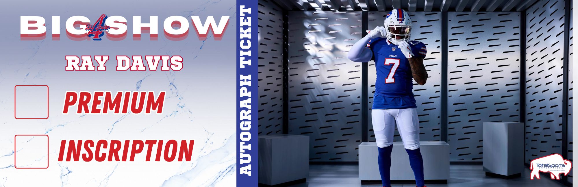AUTOGRAPH TICKET: Get Your Premium Item Signed in Person by Ray Davis