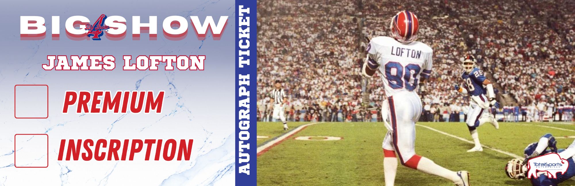 AUTOGRAPH TICKET: Get Your Premium Item Signed in Person by James Lofton