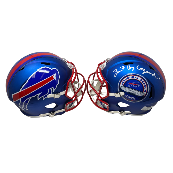 Cornelius Bennett Signed TSE Exclusive Riddell Inaugural Buffalo Bills Full Size Blue Speed Replica Helmet