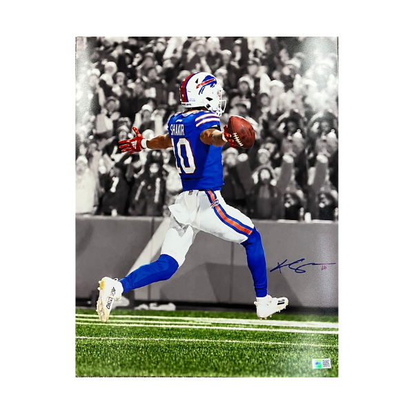 Khalil Shakir Signed Arms Out Running with Ball Spotlight Photo