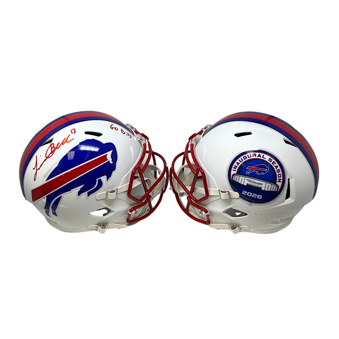 Skyler Bell Signed TSE Exclusive Riddell Inaugural Buffalo Bills Full Size White Speed Replica Helmet with "Go Bills"
