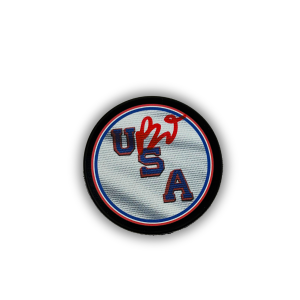 Brady Tkachuk Signed USA Hockey Puck