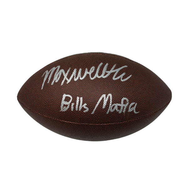 Maxwell Hairston Signed Wilson Replica Football with "Bills Mafia"