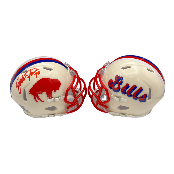 John Fina Signed Buffalo Bills Retro Speed Mini Helmet