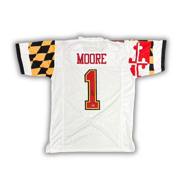 DJ Moore Signed Pro Style White College Football Jersey