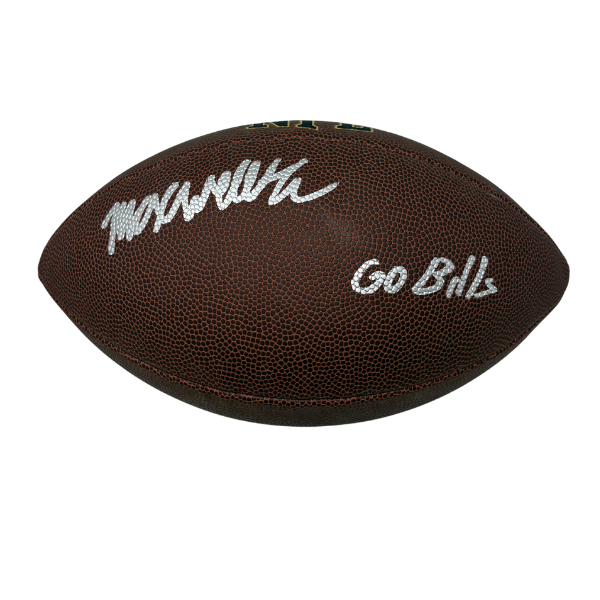Maxwell Hairston Signed Wilson Replica Football with "Go Bills"