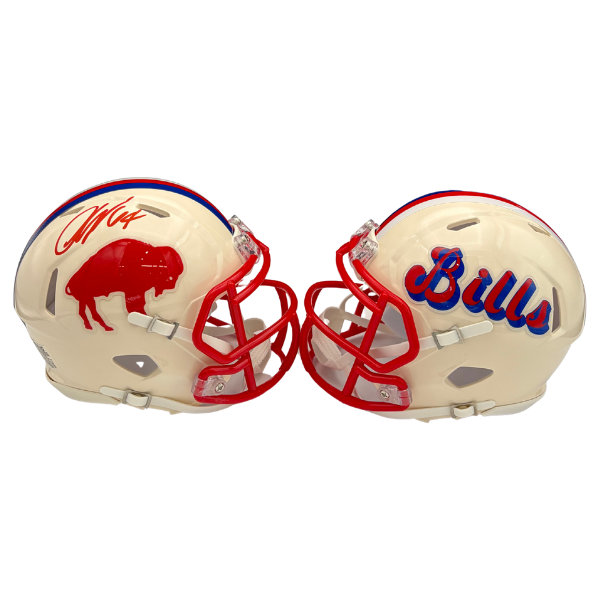 O'Cyrus Torrence Signed Buffalo Bills Retro Speed Mini Helmet