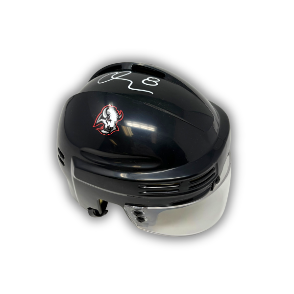 Olen Zellweger Signed Buffalo Sabres Black Hockey Mini Helmet