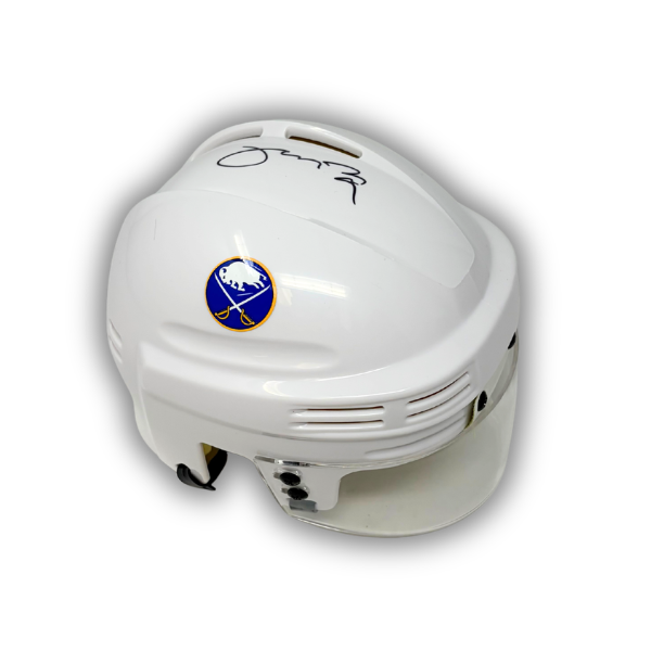 Josh Norris Signed Buffalo Sabres White Hockey Mini Helmet
