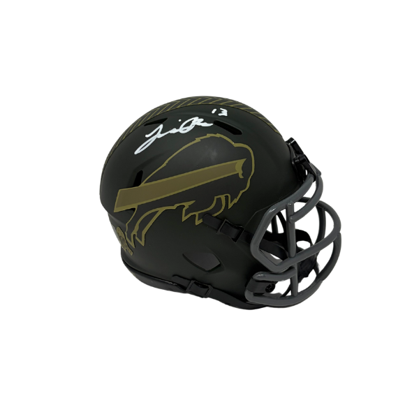 Skyler Bell Signed Buffalo Bills 2025 Salute to Service Speed Mini Helmet