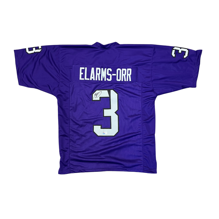 Kaleb Elarms-Orr Signed Pro-Style Purple College Jersey