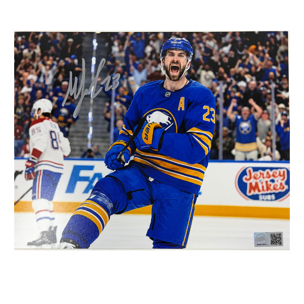 Mattias Samuelsson Signed Celebrating Goal in Playoffs Photo