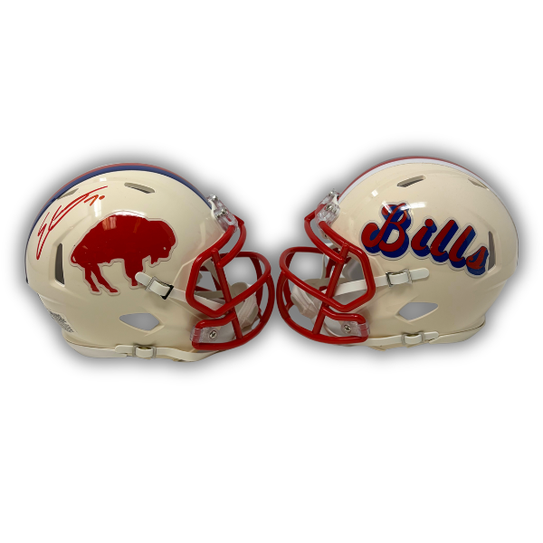 Eric Wood Signed Buffalo Bills Retro Speed Mini Helmet