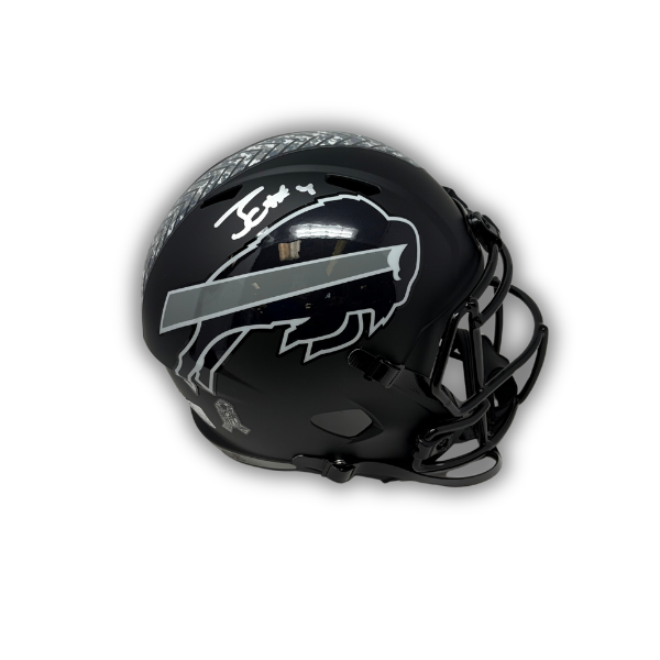 James Cook Signed Buffalo Bills Full Size 2026 Salute to Service Speed Replica Helmet