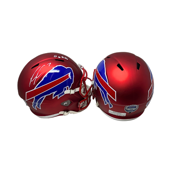 Ray Davis Signed TSE Exclusive Riddell Inaugural Buffalo Bills Full Size Red Speed Replica Helmet with "Go Bills"