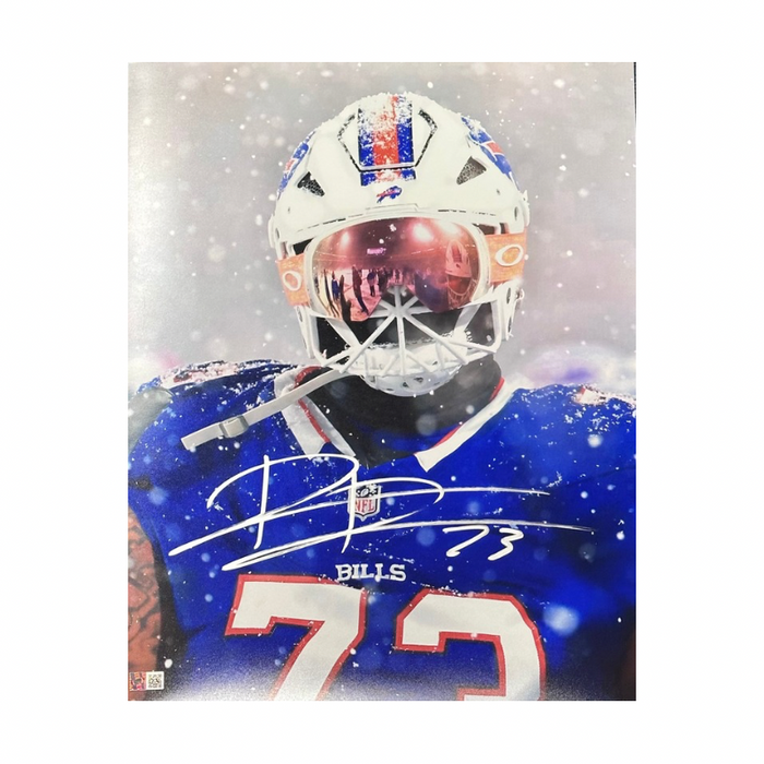 Dion Dawkins Signed Snow Goggles 16x20 Photo