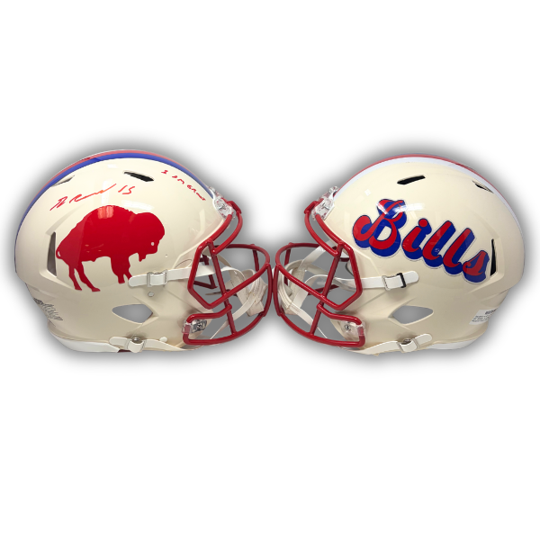 Greg Rousseau Signed Buffalo Bills Full Size Retro Speed Authentic Helmet with "I Am Groot"