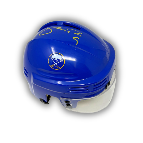 Josh Norris Signed Buffalo Sabres Blue Hockey Mini Helmet