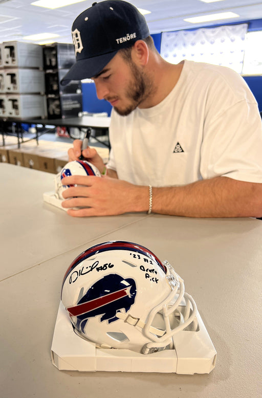 Dalton Kincaid Autographed Draft Inscription Mini Helmet Signed Mini Helmets TSE Buffalo 