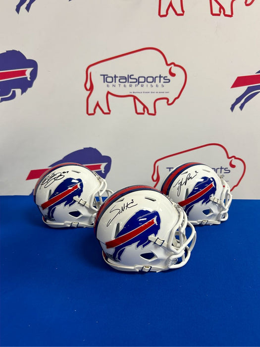 Facebook Auction: Tyler Bass, Sam Martin, & Reid Ferguson Autographed Speed Mini Helmet Combo TSE Buffalo 