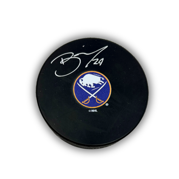 Beck Malenstyn Signed Buffalo Sabres Small Logo Hockey Puck