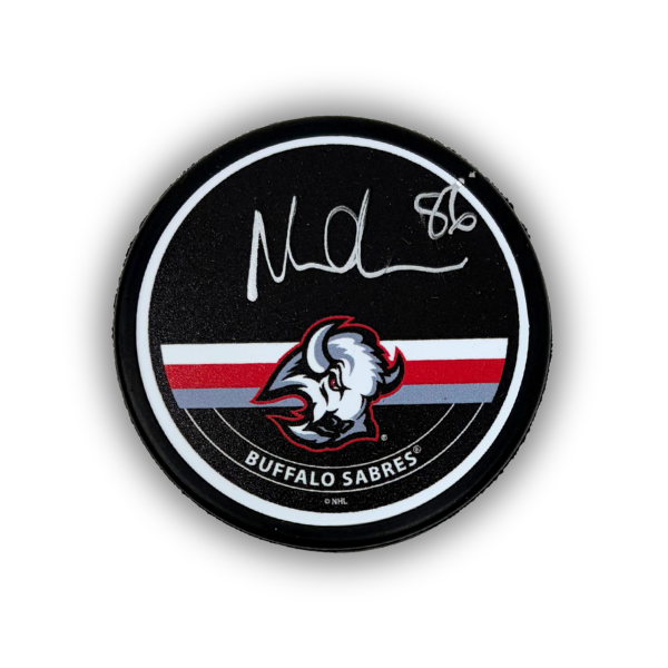 Noah Ostlund Signed Buffalo Sabers Autograph Ring Goathead Hockey Puck