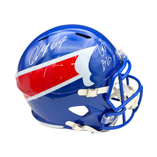 O'Cyrus Torrence Signed Buffalo Bills Full Size Nickel City Alternate Speed Replica Helmet with "Go Bills"