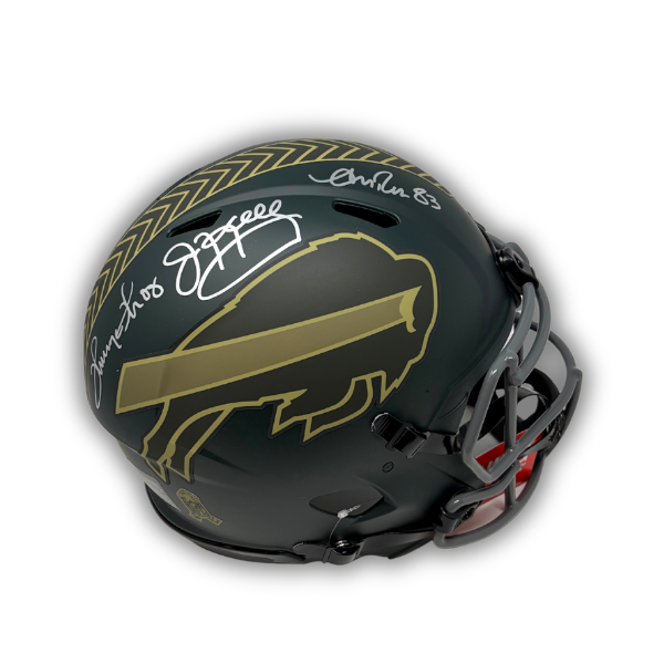 Triplets Signed Buffalo Bills Full Size 2025 Salute to Service Speed Authentic Helmet
