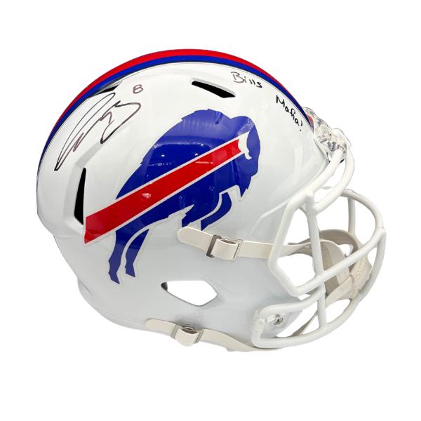 Terrel Bernard Signed Buffalo Bills Full Size 2021 Speed Replica Helmet with "Bills Mafia"