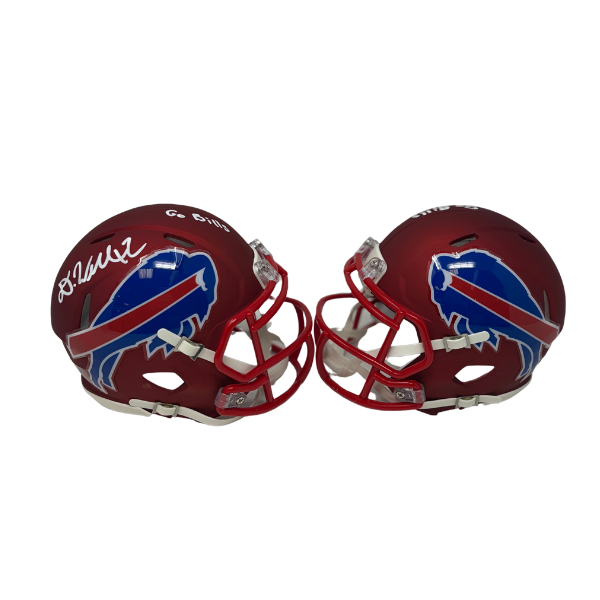 Dorian Williams Signed TSE Exclusive Riddell Inaugural Buffalo Bills Red Speed Mini Helmet with "Go Bills"