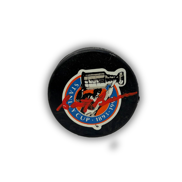 Scotty Bowman Signed 1893-1993 Stanley Cup Logo Hockey Puck