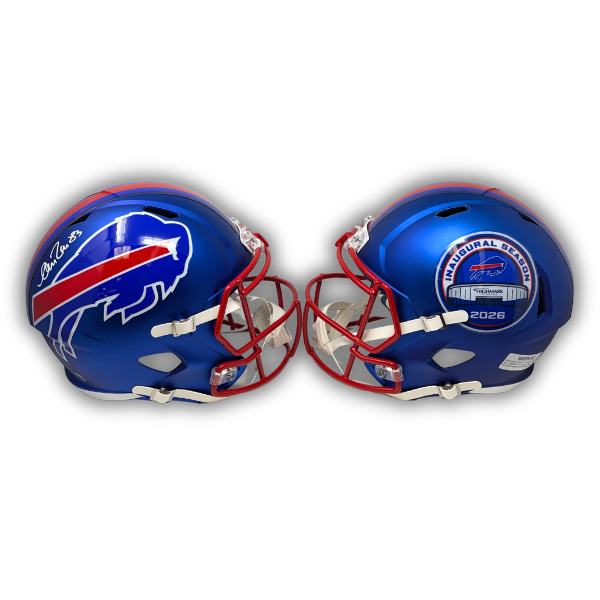 Andre Reed Signed TSE Exclusive Riddell Inaugural Buffalo Bills Full Size Blue Speed Replica Helmet